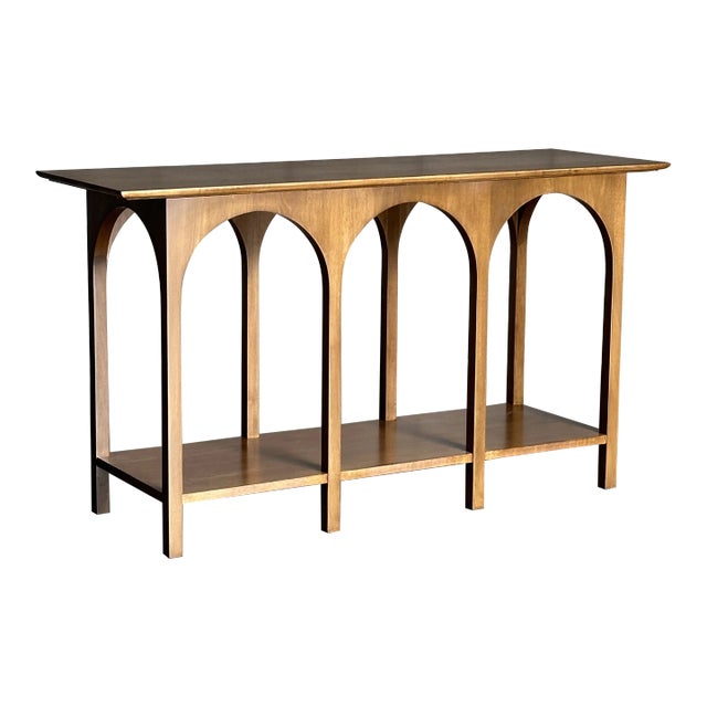 1950s t.h. Robsjohn-Gibbings Arch Coliseum Console Table for Widdicomb For Sale