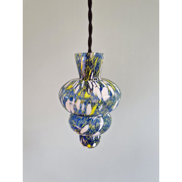 Vintage Blown Glass Pendant Lights, 1950s, Set of 2 For Sale - Image 4 of 18