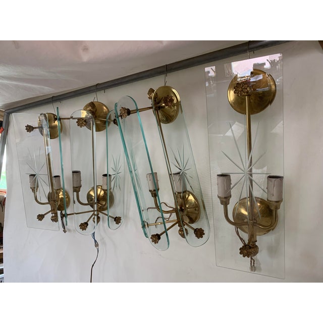 1980s Art Deco Large Wall Lamps, 1970s, Set of 4 For Sale - Image 5 of 18