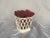 Vintage Woven Lattice Decorative Ceramic Basket Napkin Holder For Sale - Image 9 of 10