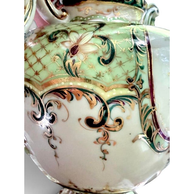Antique Austrian Bohemian Porcelain Portrait Vase, Duchesse De Bourgogne, C. 1900 For Sale In New York - Image 6 of 12