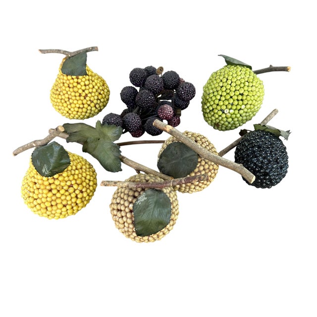 Beaded Vintage Decorative Fruit Lot Set of 7 For Sale In Sacramento - Image 6 of 10