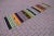 1980s Colorful Striped Mid Century Design Runner Kilim Rug Size: 2.5 x 9.2 ft (75 X 280 cm) 30 x 110 inches Color: Yellow,...