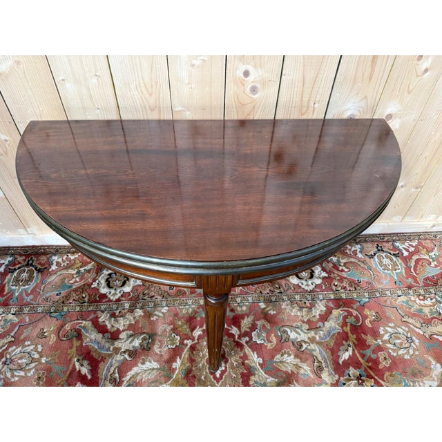 Louis XVI Style Console Table in Mahogany, 1890s For Sale - Image 4 of 6