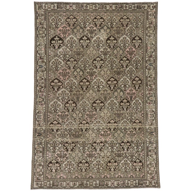Textile Antique Persian Bakhtiari Rug - 06'05 X 09'07 For Sale - Image 7 of 10