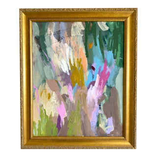 "Beginning Again" 2026 Painting With Vintage Frame by Jessalin Beutler For Sale