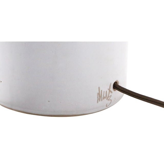Mid 20th Century Ceramic Table Lamp by Martz With Original Shade For Sale - Image 14 of 15