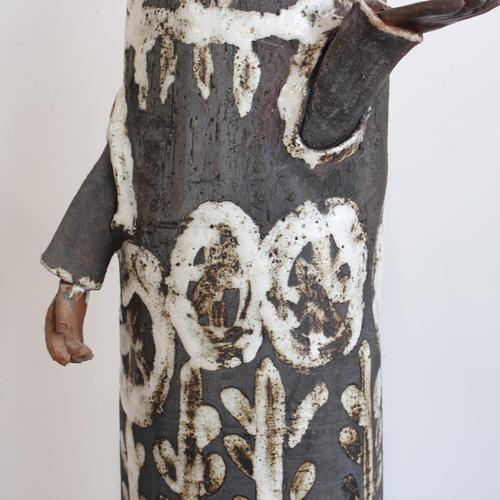 Albert Thiry, Robed Figure' French Stoneware Sculpture1960s, Stoneware For Sale - Image 16 of 18