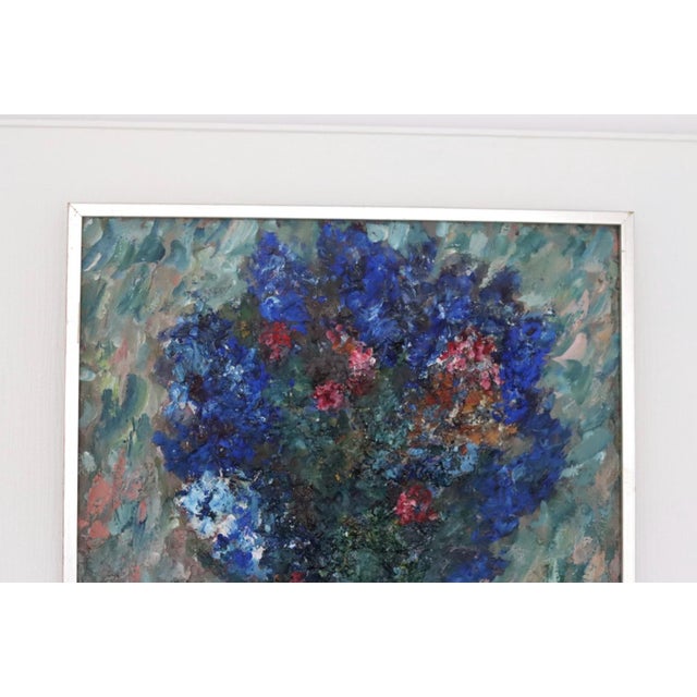 Lennart Andersson, Blue Vase, 1968, Oil on Canvas, Framed For Sale - Image 9 of 18