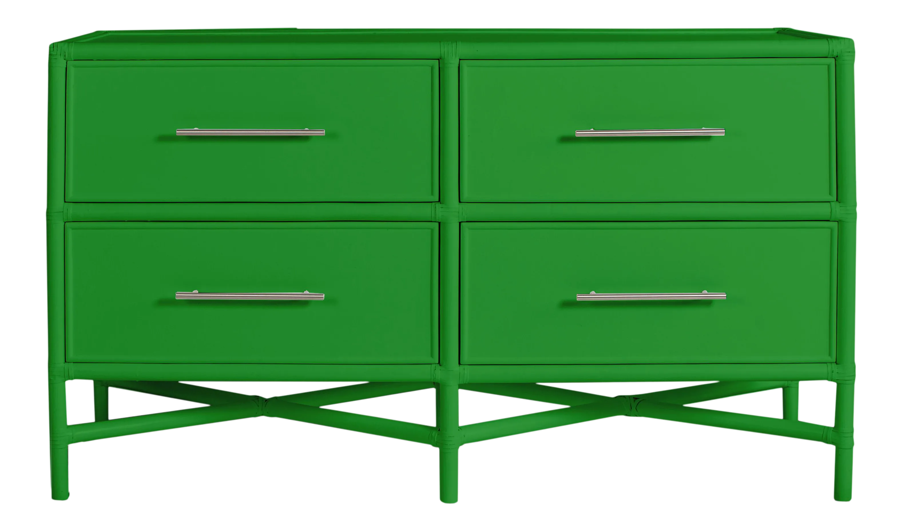Four-Drawer Dresser in Murano Glass, 1980s