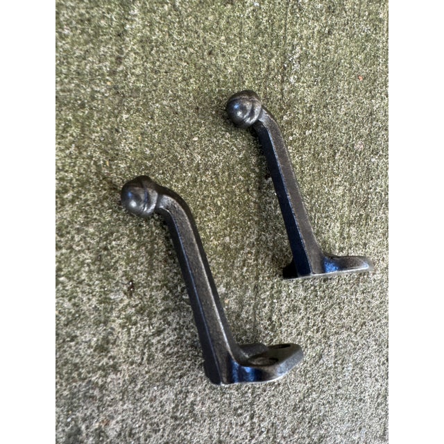 Charcoal Vintage, Gunmetal Wall Hook For Sale - Image 8 of 10