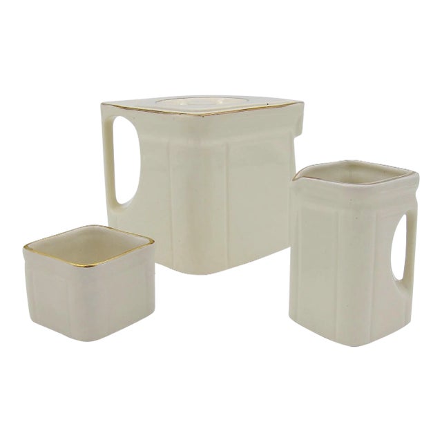 Art Deco Cube Tea Set or Coffee Service From Staffordshire England For Sale