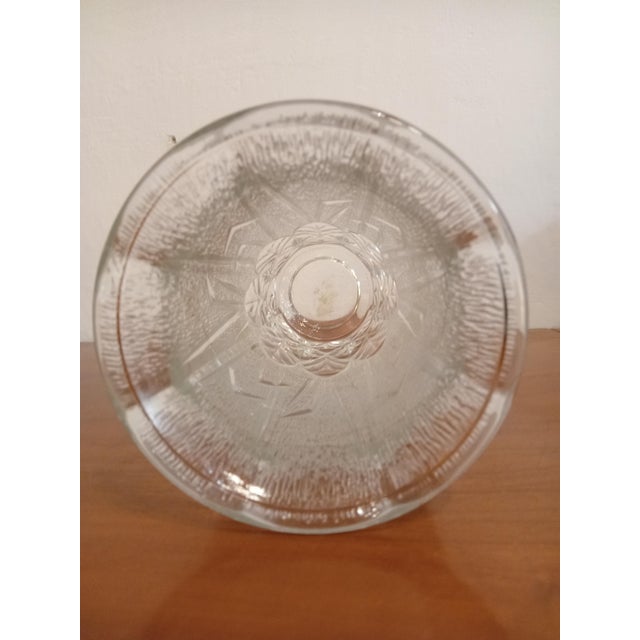 Clear Glass Vase, 1970s For Sale - Image 4 of 5