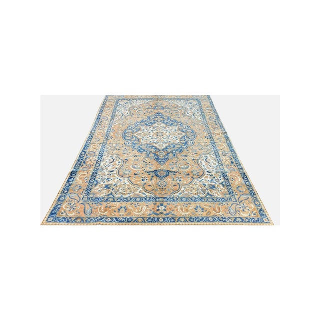 1950s Old Vintage Persian Bakhtiari Area Rug 7x10 For Sale In Dallas - Image 6 of 10