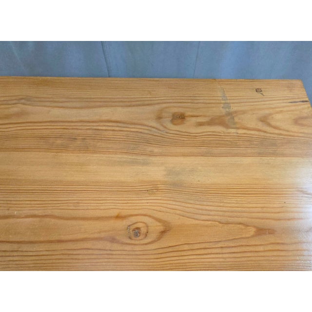 Antique Swedish Biedermeier Natural Pine Drop Front Desk With Drawers and Keys For Sale - Image 14 of 17