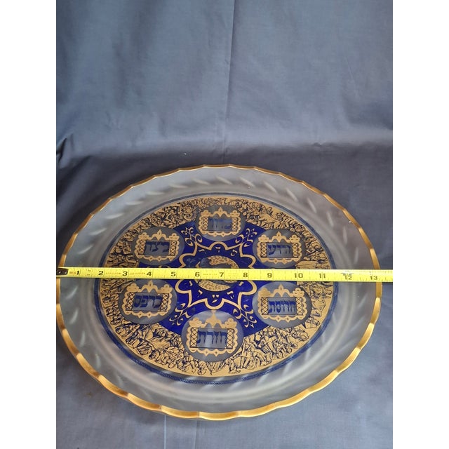 Presenting an exquisite, heavy-gauge vintage Seder plate by A. Barton Creation, Italy. This substantial piece measures...