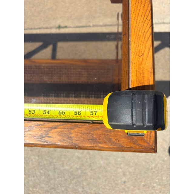 Altavista Lane Vintage Faux Bamboo Console Table For Sale - Image 4 of 9
