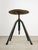 Black Mid-Century Industrial Italian Black Metal and Plywood Swivel Stool, 1950s For Sale - Image 8 of 12
