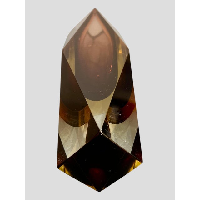 Faceted Murano Glass Vase attributed to Mandruzzato, Italy, 1960s For Sale - Image 4 of 6