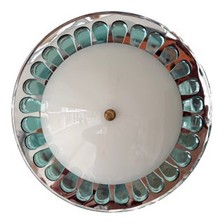 Sconce Mirror and Glass by Fontana Arte. Italy, 1950s For Sale