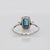 Metal London Blue Topaz Ring With Earth Mined Diamond Accents: Solid 14k Gold, Size 6.75 For Sale - Image 7 of 8
