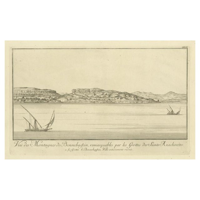 Norden, Mountains of Bennehassein and Hermit Grottos Nile, 1755, Engraving For Sale - Image 11 of 11