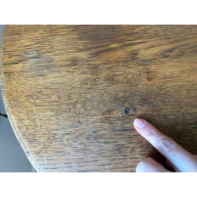 Mid 20th Century Round Wooden Side Table For Sale - Image 13 of 14