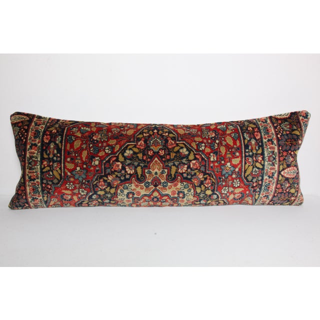 Here i am listing a 100% Handmade double knotted rug pillow cover, made from antique Persian tribal carpet rug. This’s a...