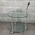 Circular Crystal Bar Cart with Two-Tiers and Chromed Metal For Sale - Image 11 of 11