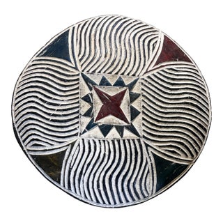 Vintage African Bamileke Tribe Shield Cameroon 20 " D For Sale