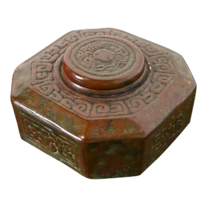 Tiffany Studios New York Zodiac Bronze Inkwell