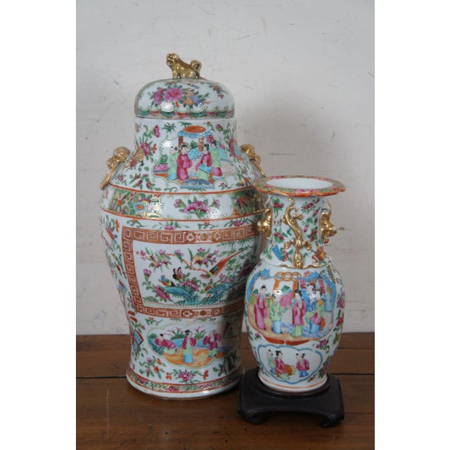 Mid 19th Century Antique 32 Piece 19th Century Chinese Export Mandarin Famille Rose Porcelain China For Sale - Image 5 of 12