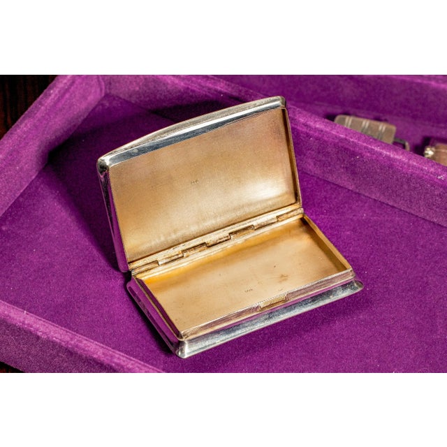 Silver Fantastic Hand Painted Enamel Spaniel Dog Continental 800 Silver Antique Snuff Trinket Box For Sale - Image 8 of 14