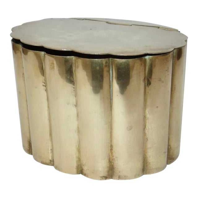 Brass Mid-Century Table Box For Sale
