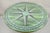 Vintage Maitland Smith French Empire Green Greek Key Sunburst Round Dining Center Table. Item features thick round glass,...