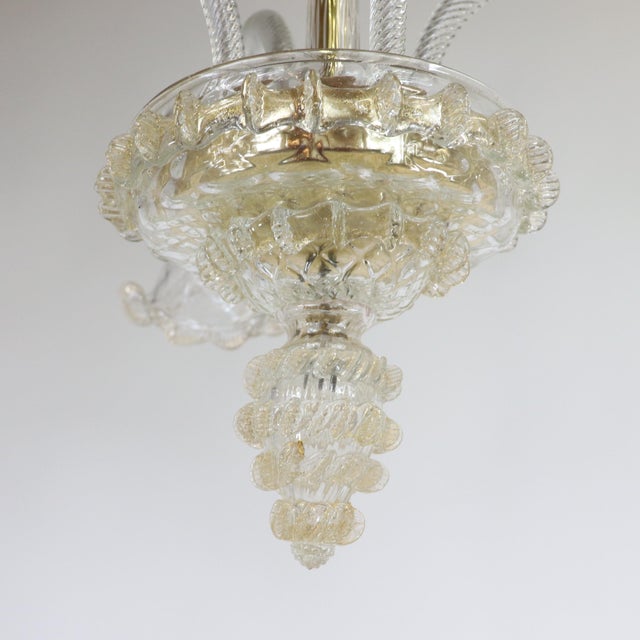 Vintage Baroque Style Floral Gold Inflused Cristallo Murano Chandelier For Sale - Image 12 of 12