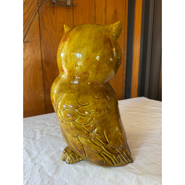 Mid-Century Modern Ceramic Owl Signed “Ostie” For Sale - Image 3 of 10