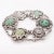 Vintage Signed Art Deco Chinese Sterling Silver & Jadeite Bracelet For Sale - Image 11 of 12