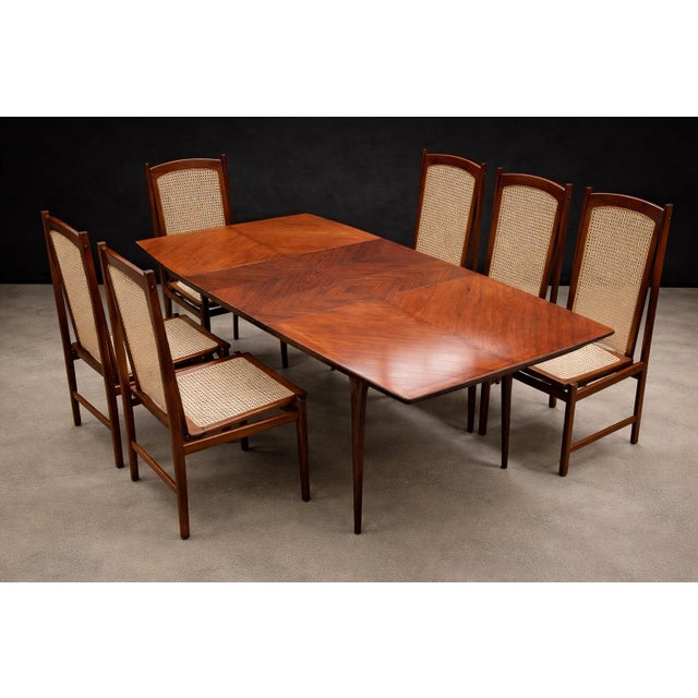 Set of Eight Dining Chairs in Hardwood and Caning by Celina Decorações, Brazil, C. 1960s For Sale - Image 4 of 13