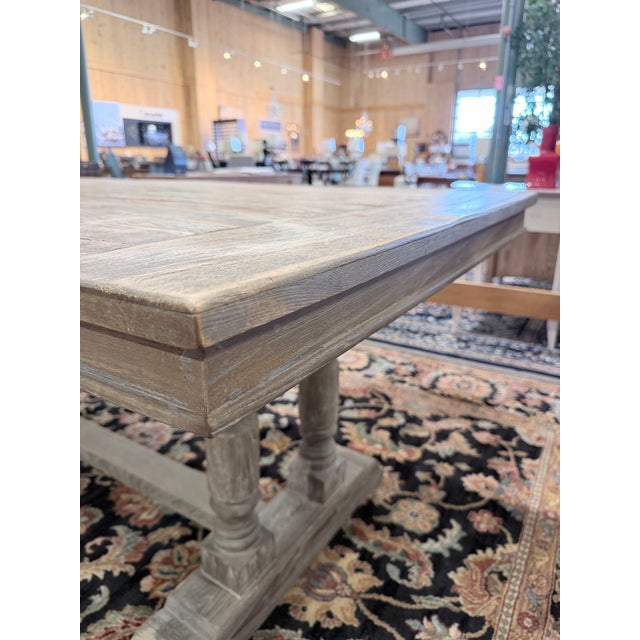 Restoration Hardware Vintage Restoration Hardware Trestle Dining Table For Sale - Image 4 of 9