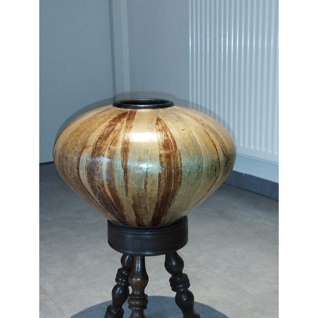 Large Vintage Vase in Leaves, 1950s For Sale - Image 16 of 18