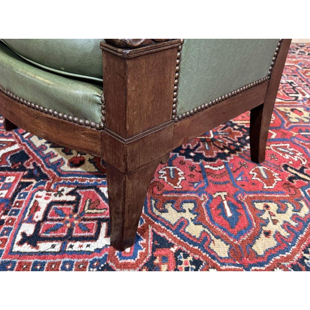 Empire-Style Mahogany Chair in Carved Mahogany, 1800s For Sale - Image 14 of 18