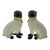 Dog Figurine Pair Italian Porcelain Pug Statues Vintage Decor For Sale