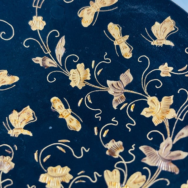 Late 20th Century Vintage Circular Etched Brass Tray For Sale - Image 5 of 7