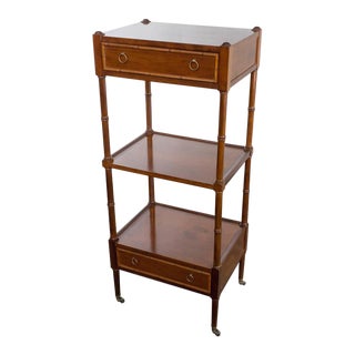 America 1940s Three-Tiered Mahogany Etagere For Sale