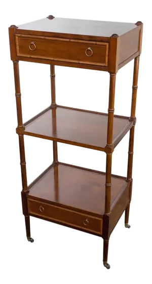 America 1940s Three-Tiered Mahogany Etagere