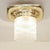 Metal Art Nouveau Brass and Glass Ceiling Lamp, 1890s For Sale - Image 7 of 7
