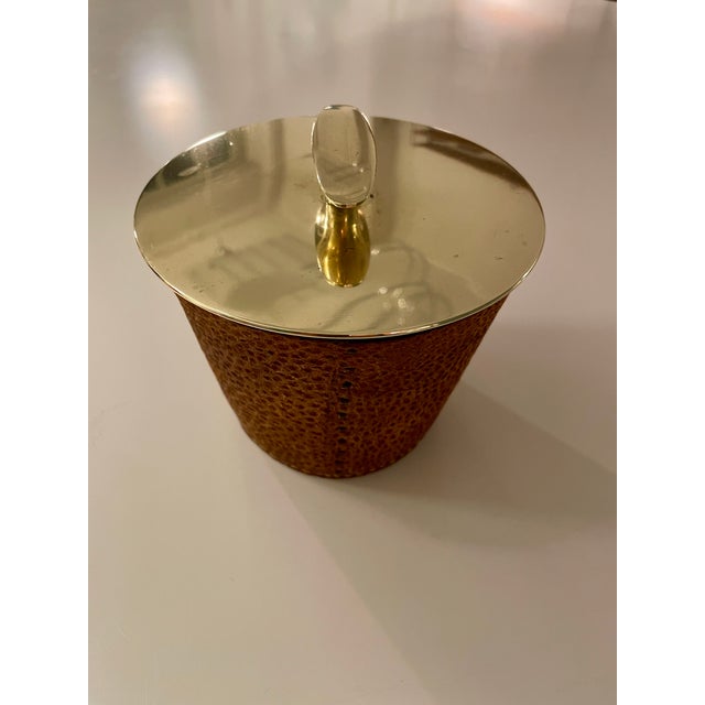 Tobacco Box in Leather and Brass by Carl Auböck for Werkstätte, 1950 For Sale - Image 6 of 7