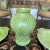 Ceramic 1990s Italian Hand-Painted Green Ceramic Vase For Sale - Image 7 of 8