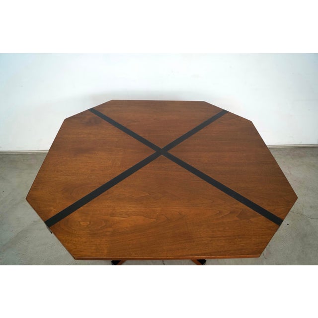 Brown 1960’s Mid-Century Modern John Kapel Walnut X Dining Table For Sale - Image 8 of 12